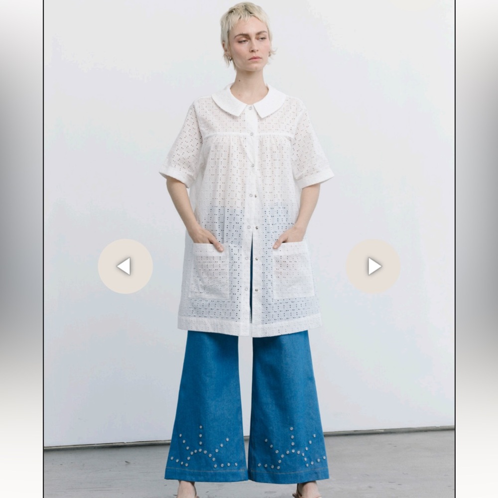 Carleen House Dress - White Eyelet